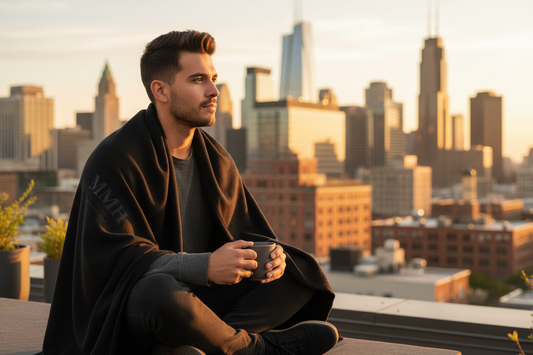 MMH Blanket - Black Rooftop