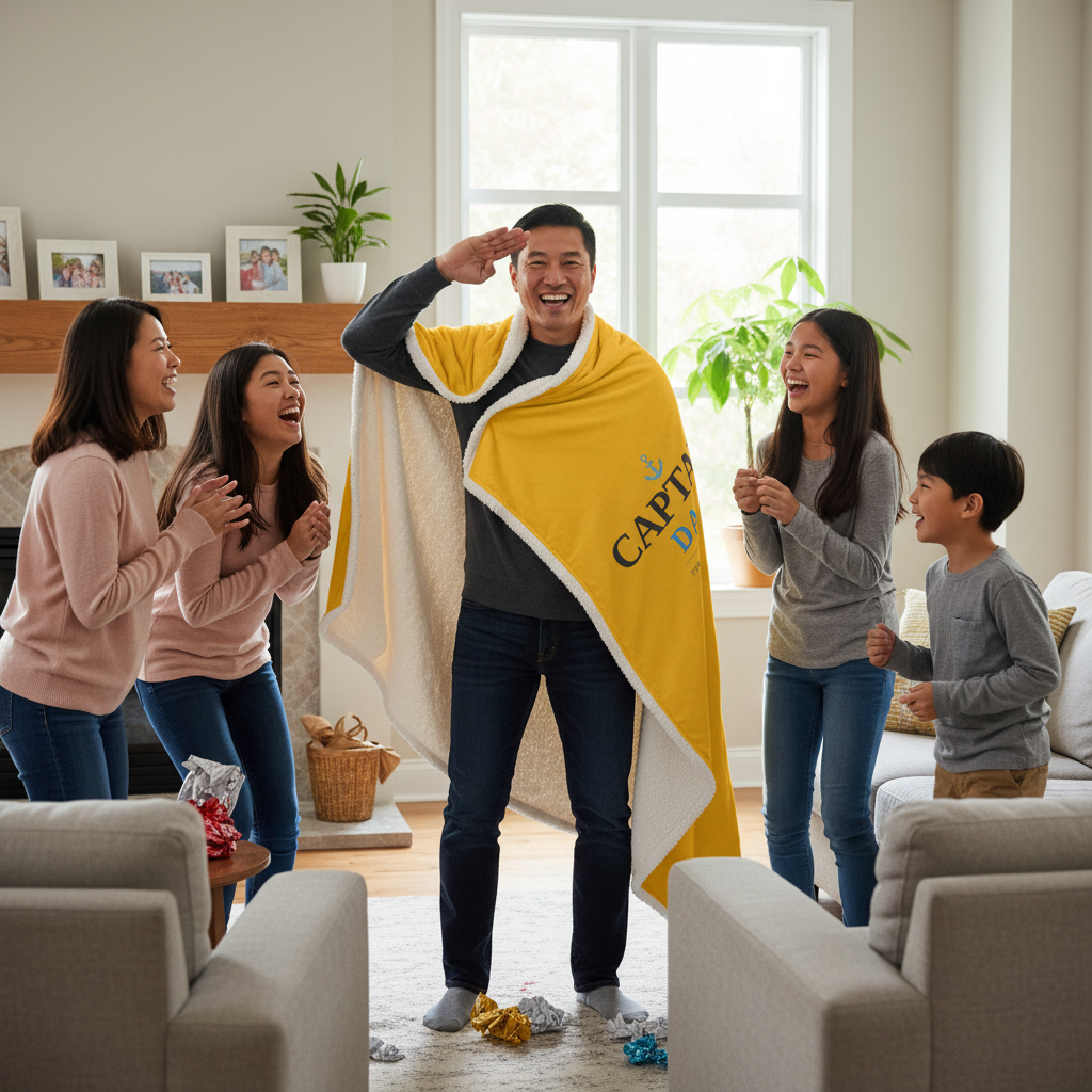 Captain Dad Blanket