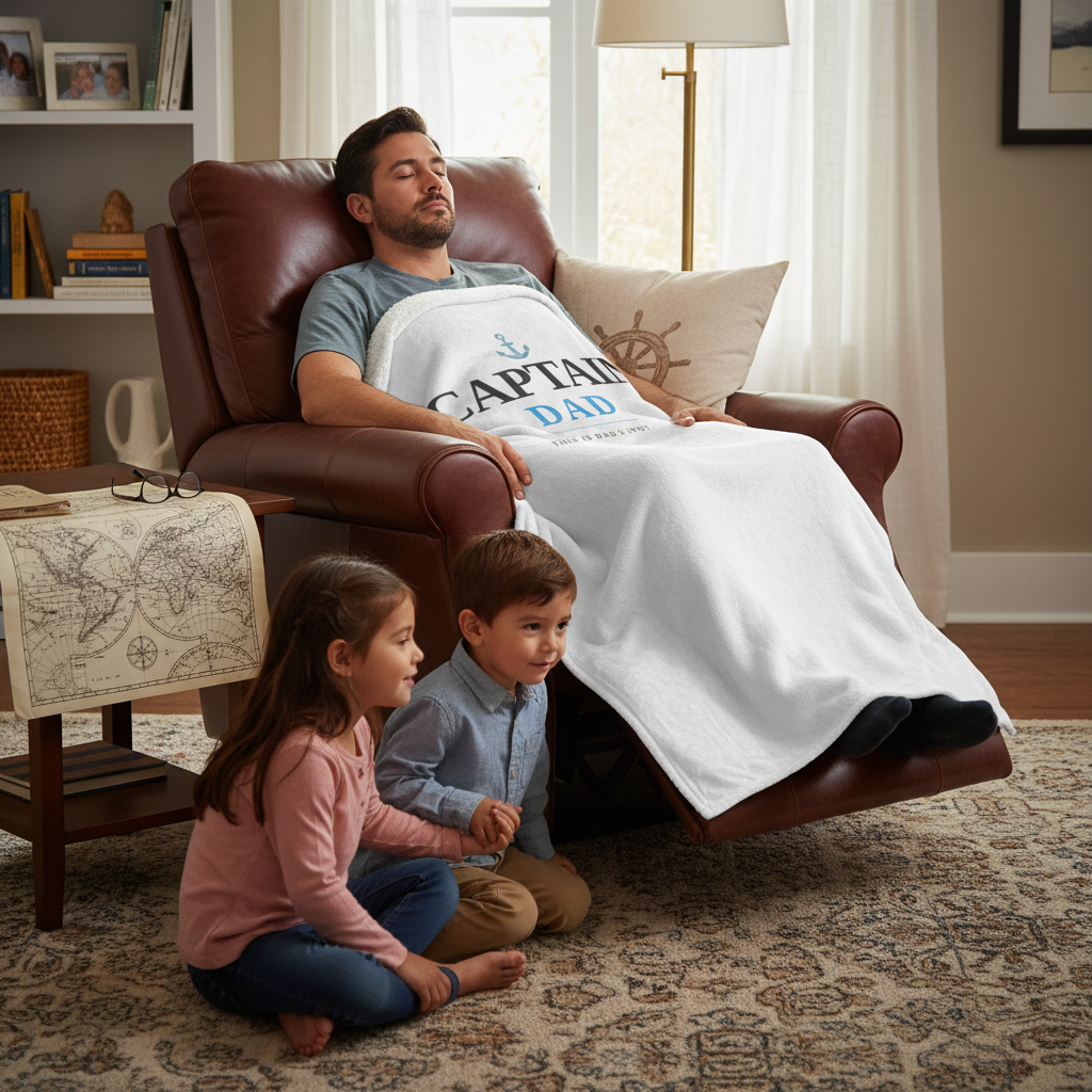 Captain Dad Blanket