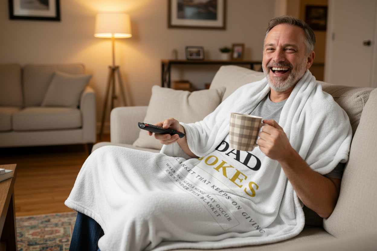 Dad Jokes Blanket - Couch Dad