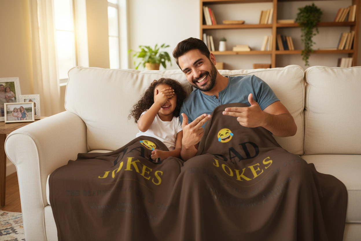 Dad Jokes Blanket - Dad & Daughter Redo