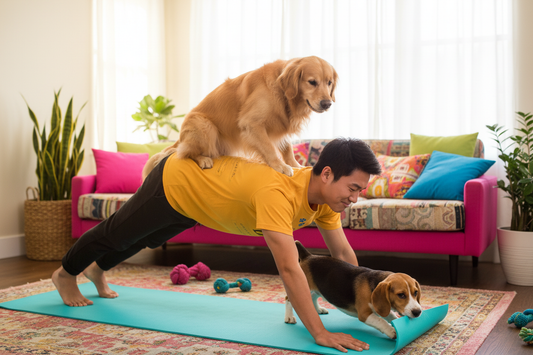 Dog Dad - Asian Man Yoga Chaos