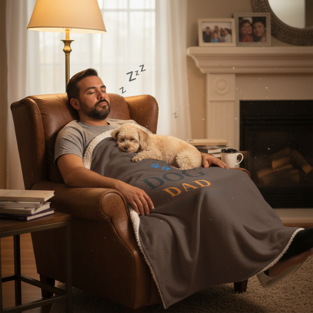 Dog Dad Blanket