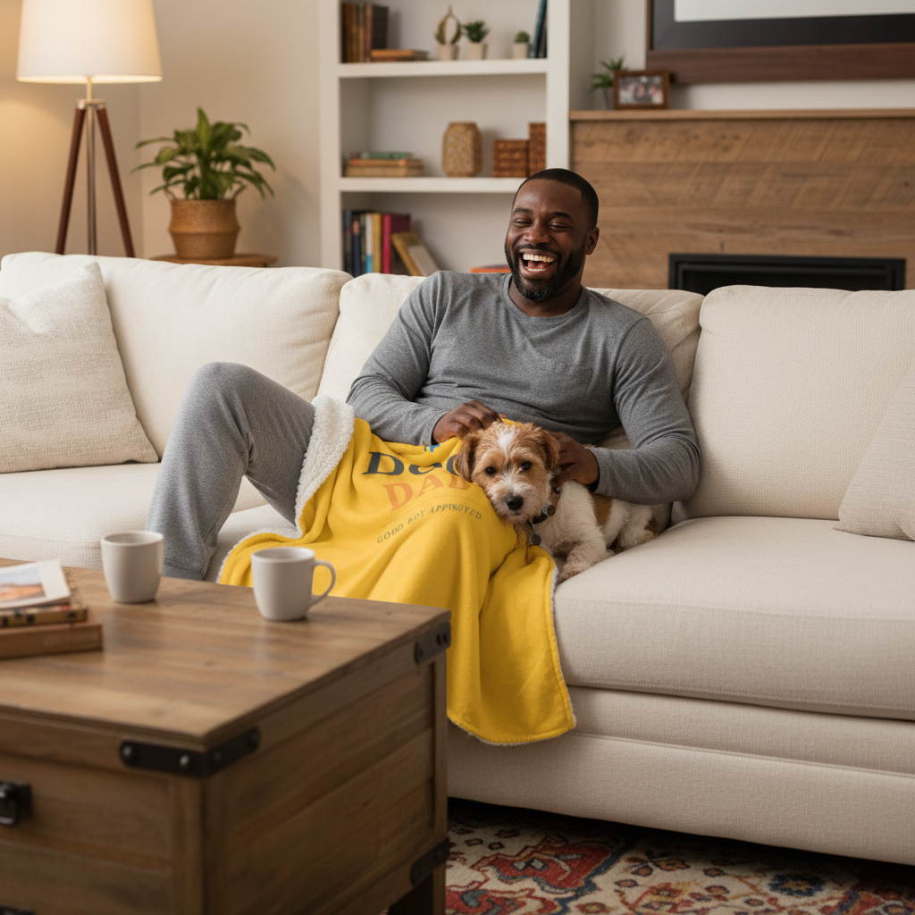 Dog Dad Blanket