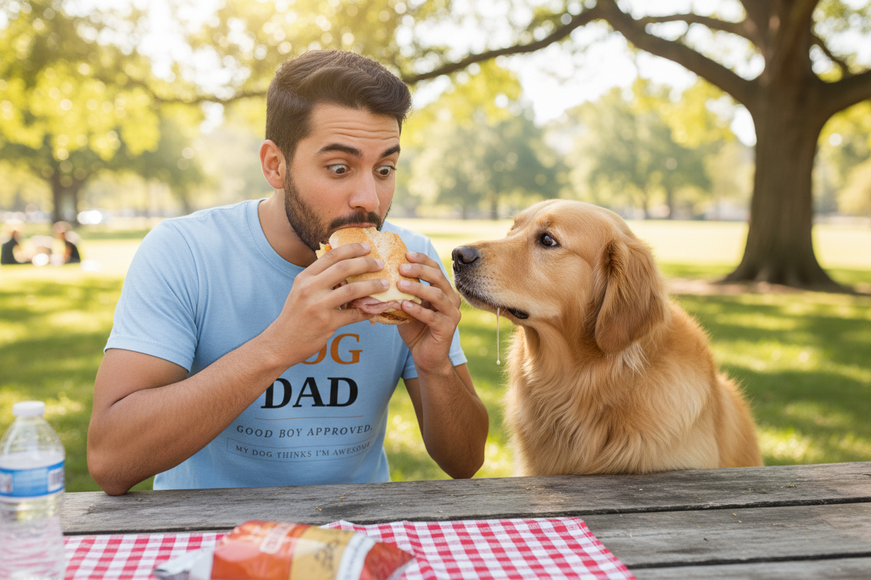 Dog Dad - Latino Man Sandwich Standoff