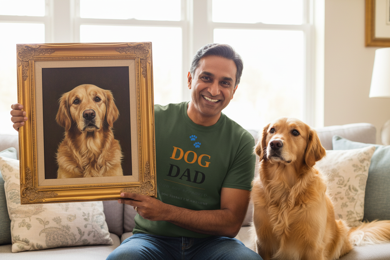Dog Dad - South Asian Man Portrait