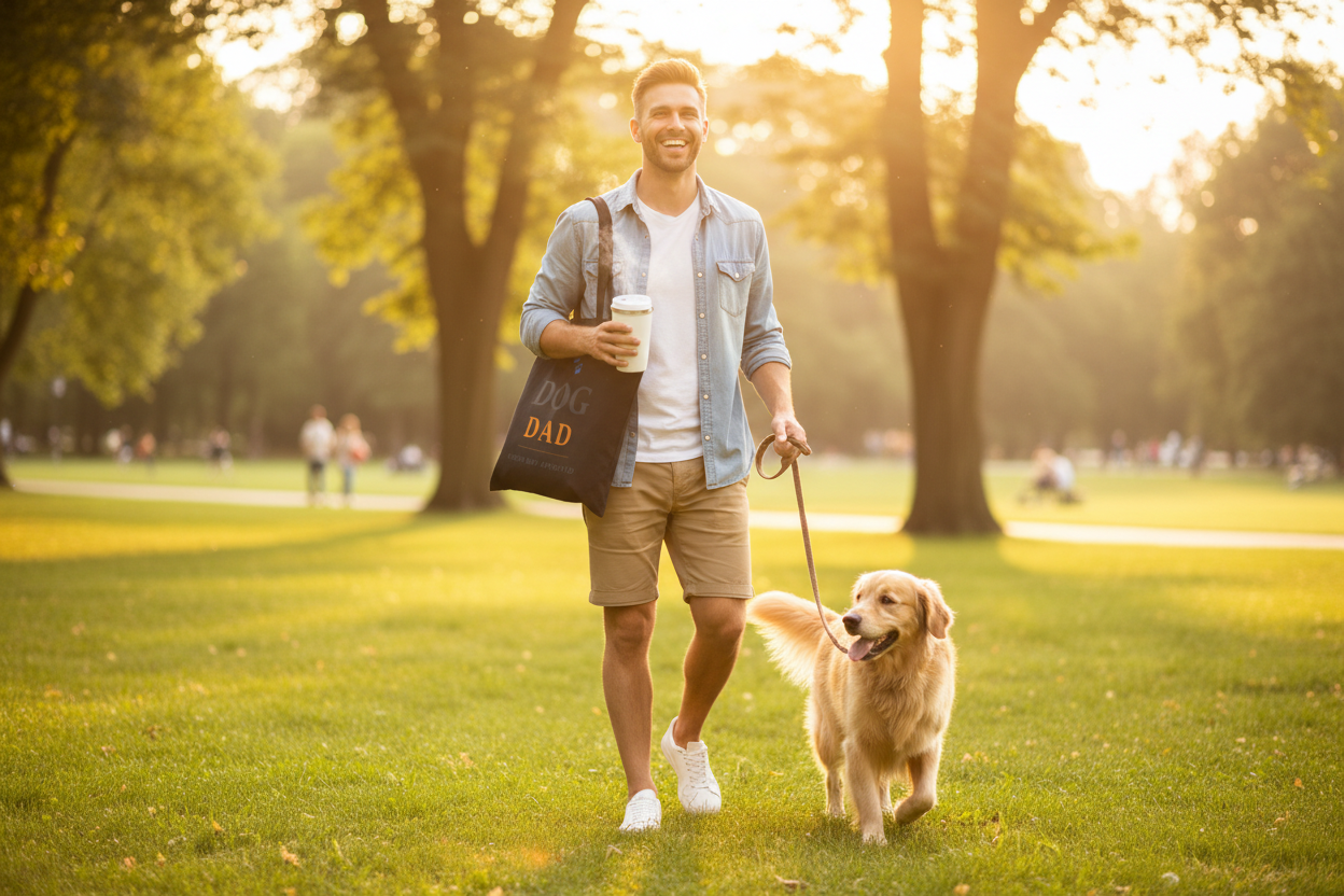 Dog Dad Tote - Park Walk
