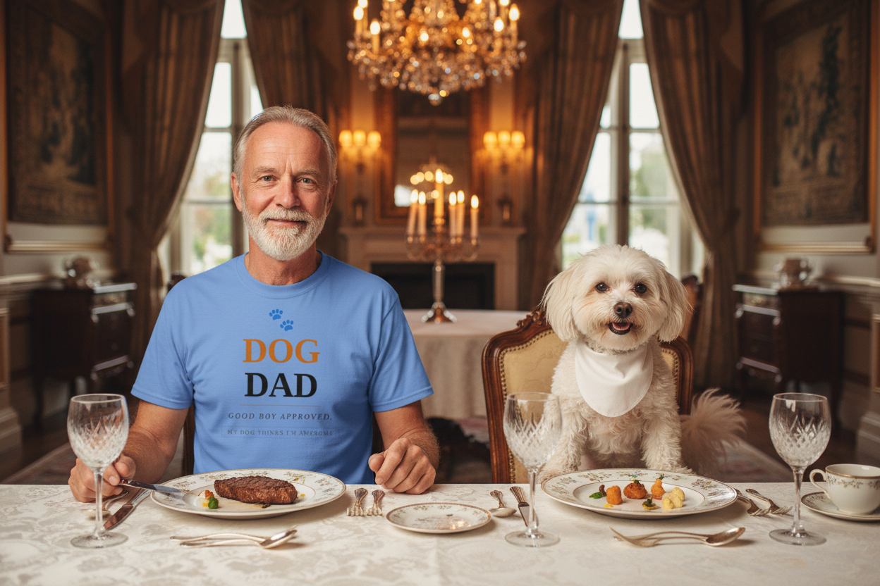 Dog Dad - White Man Fancy Dinner