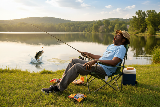 Fishing Dad - Black Man Asleep