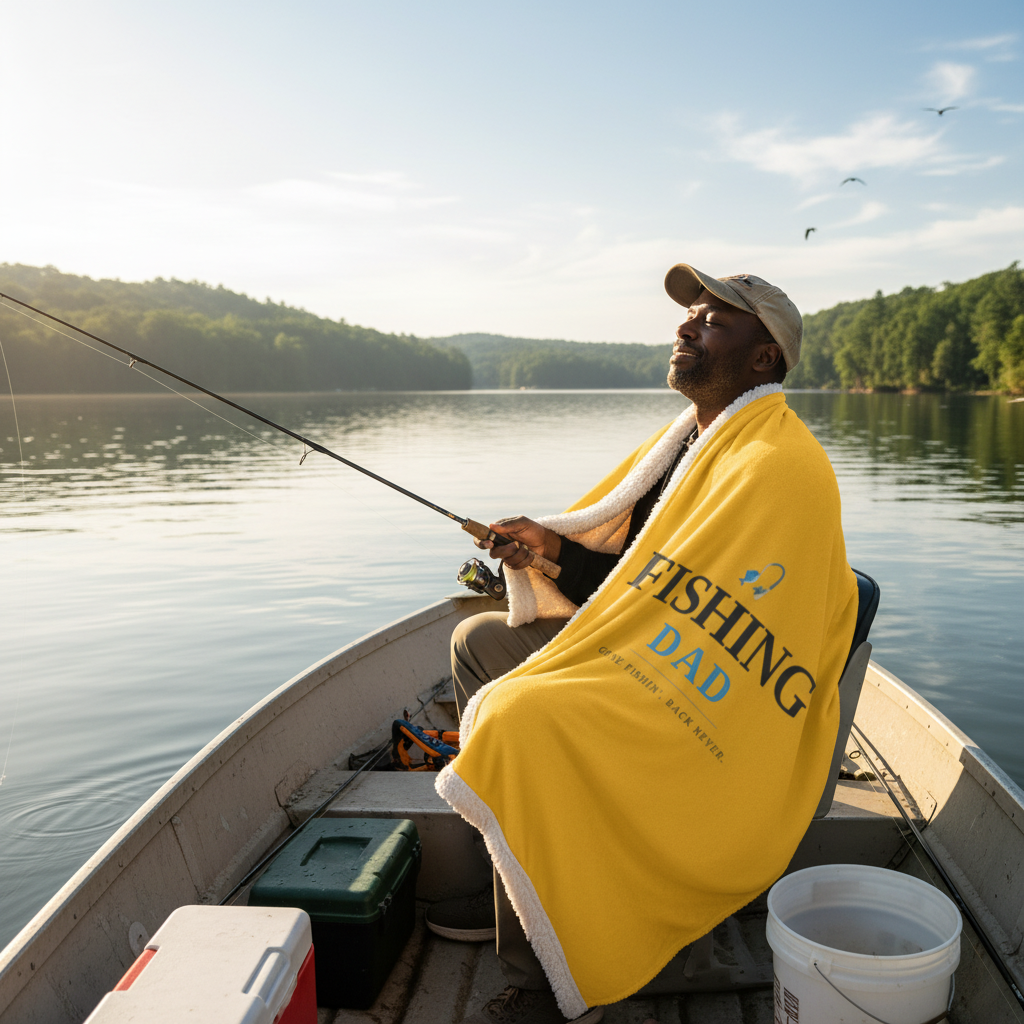 Fishing Dad Blanket
