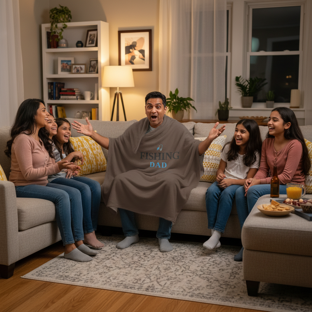 Fishing Dad Blanket