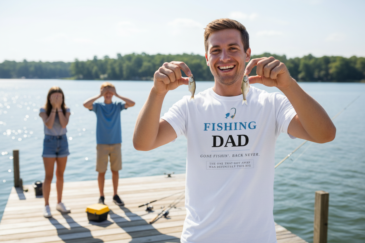 Fishing Dad - White Man Tiny Fish