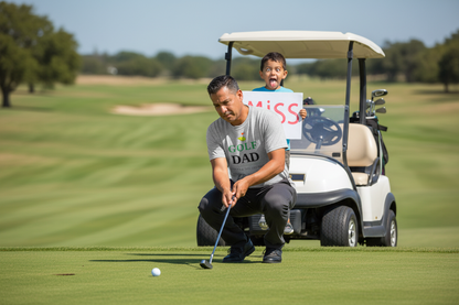 Golf Dad - Latino Man Putt