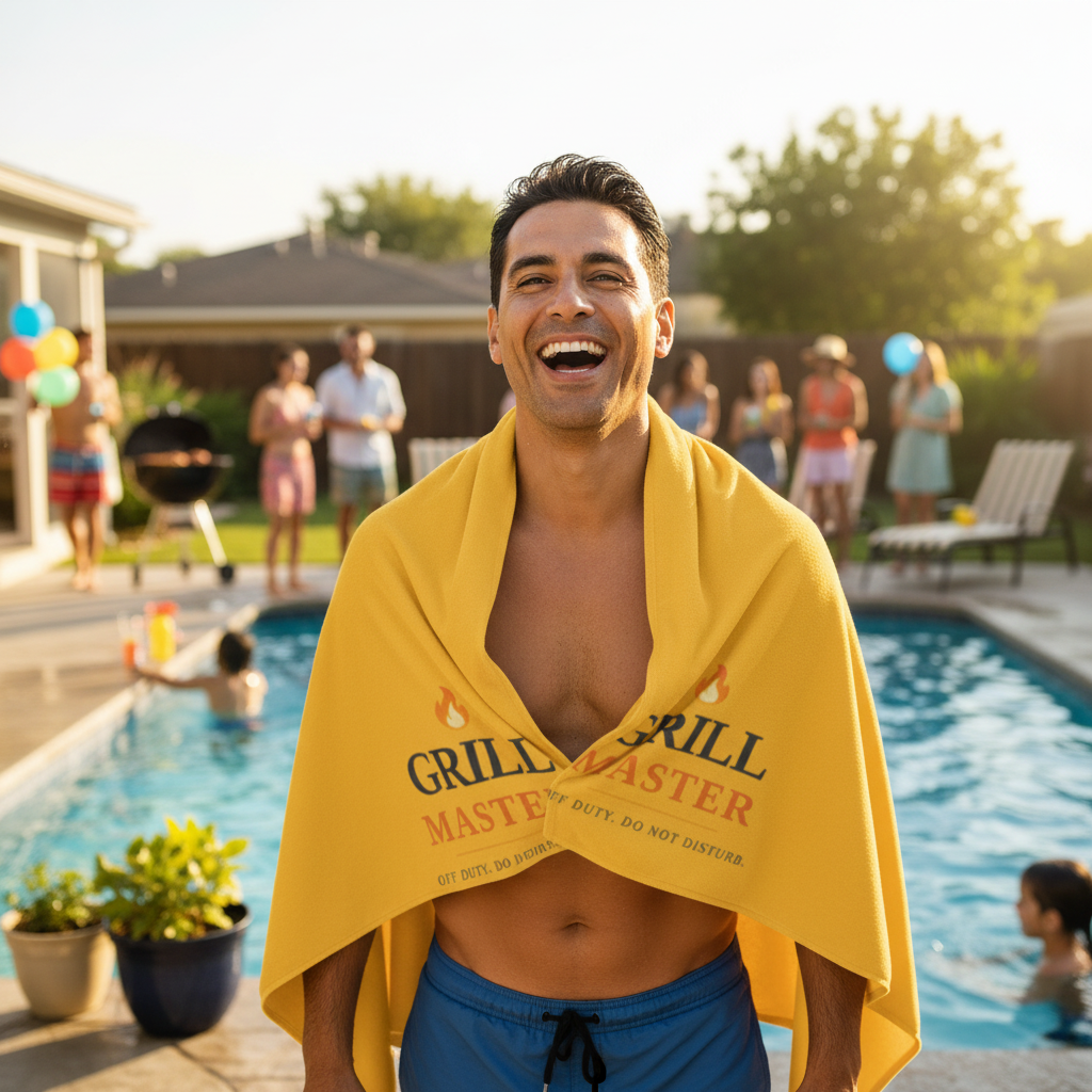 Grill Master Beach Towel