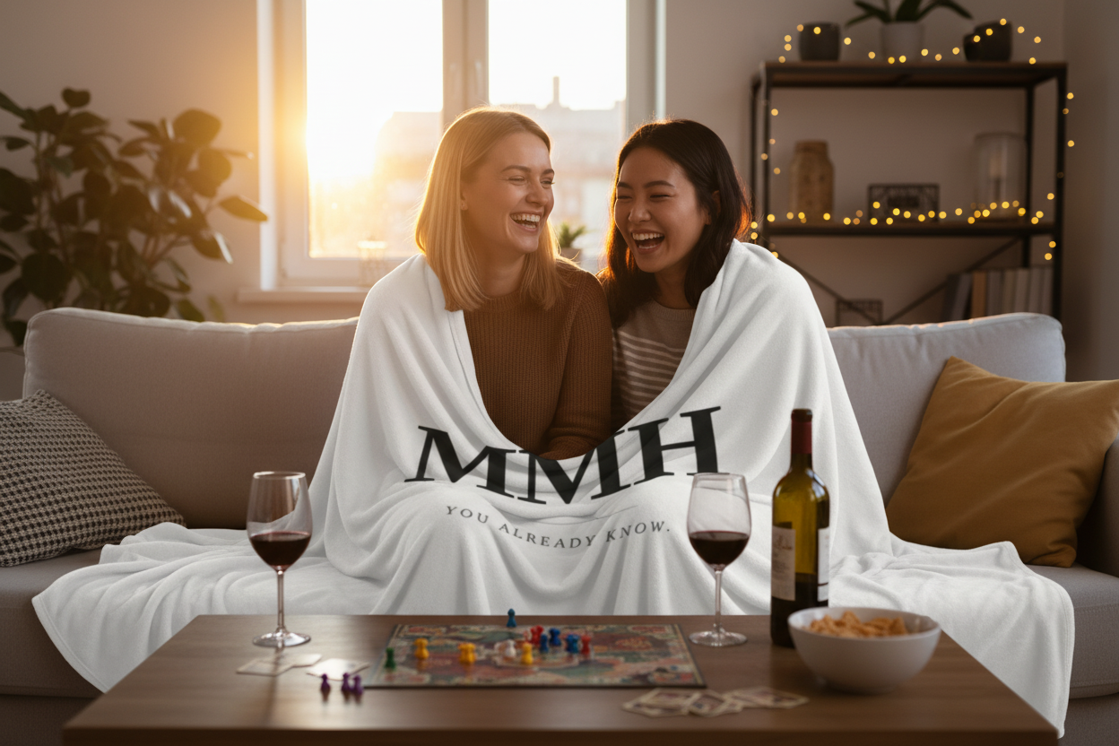 MMH Blanket - White Friends