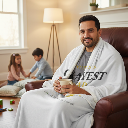 World's Okayest Dad Blanket