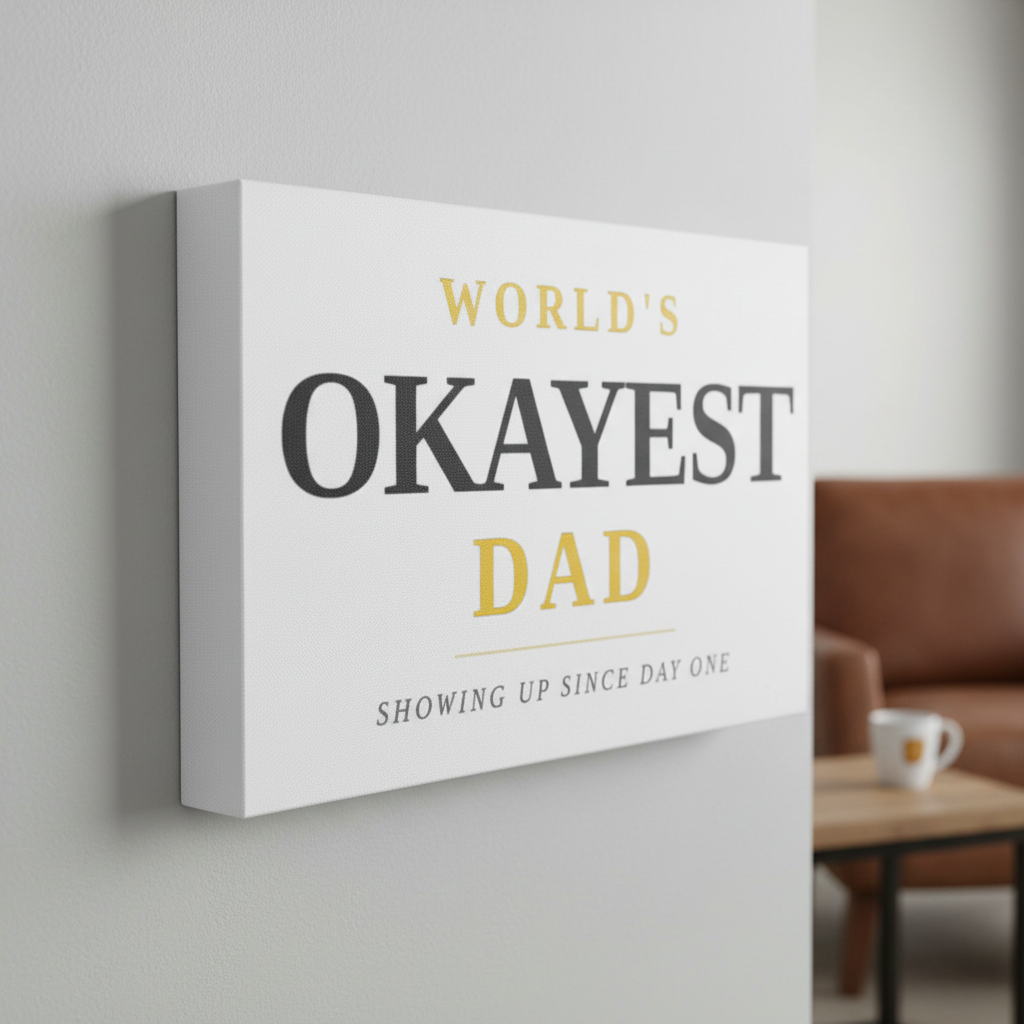 World's Okayest Dad Canvas
