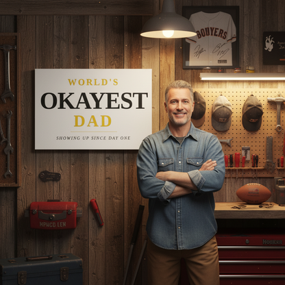 World's Okayest Dad Canvas