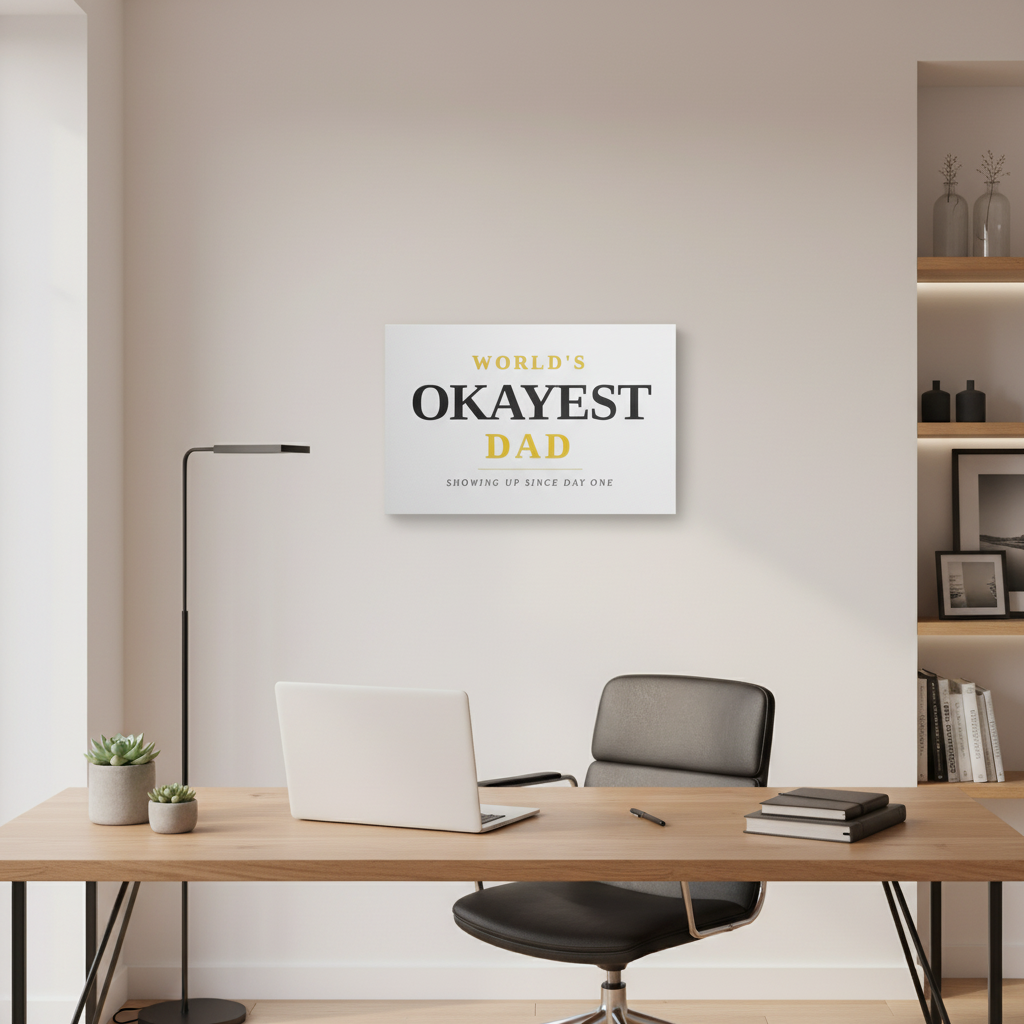 World's Okayest Dad Canvas